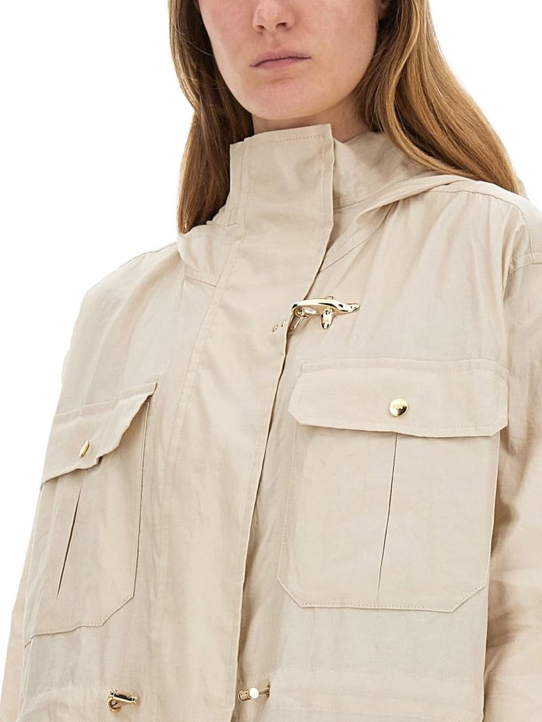 linen and cotton canvas parka by Selfnex