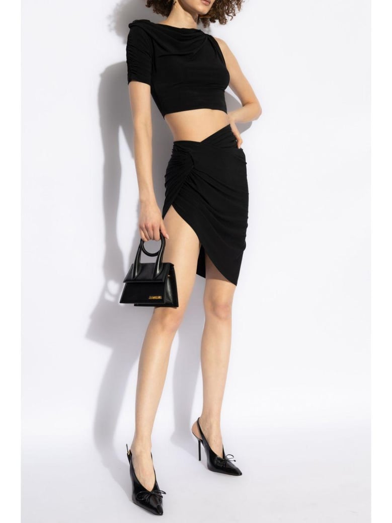 the drapeado mini skirt by Selfnex