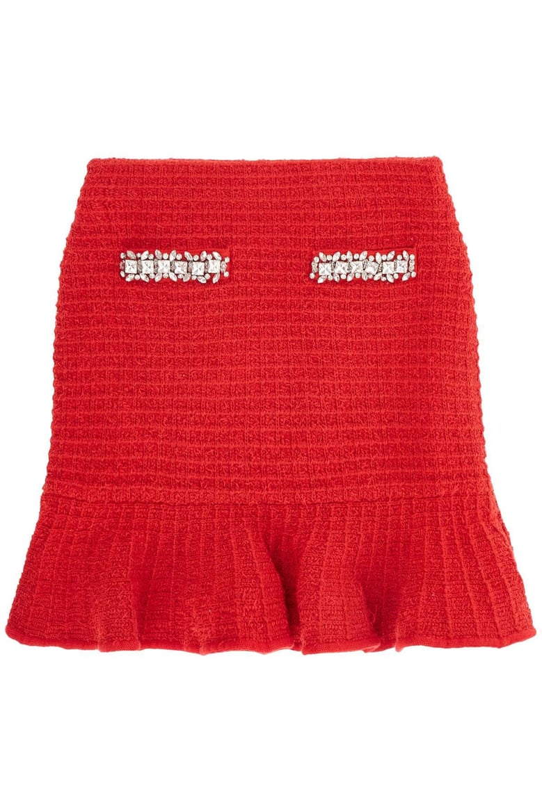 textured knit skirt by Selfnex