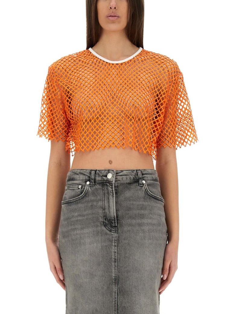 cropped mesh top by Selfnex