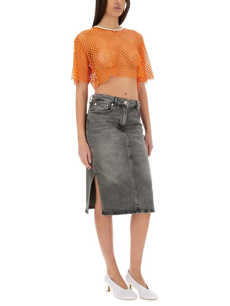cropped mesh top by Selfnex
