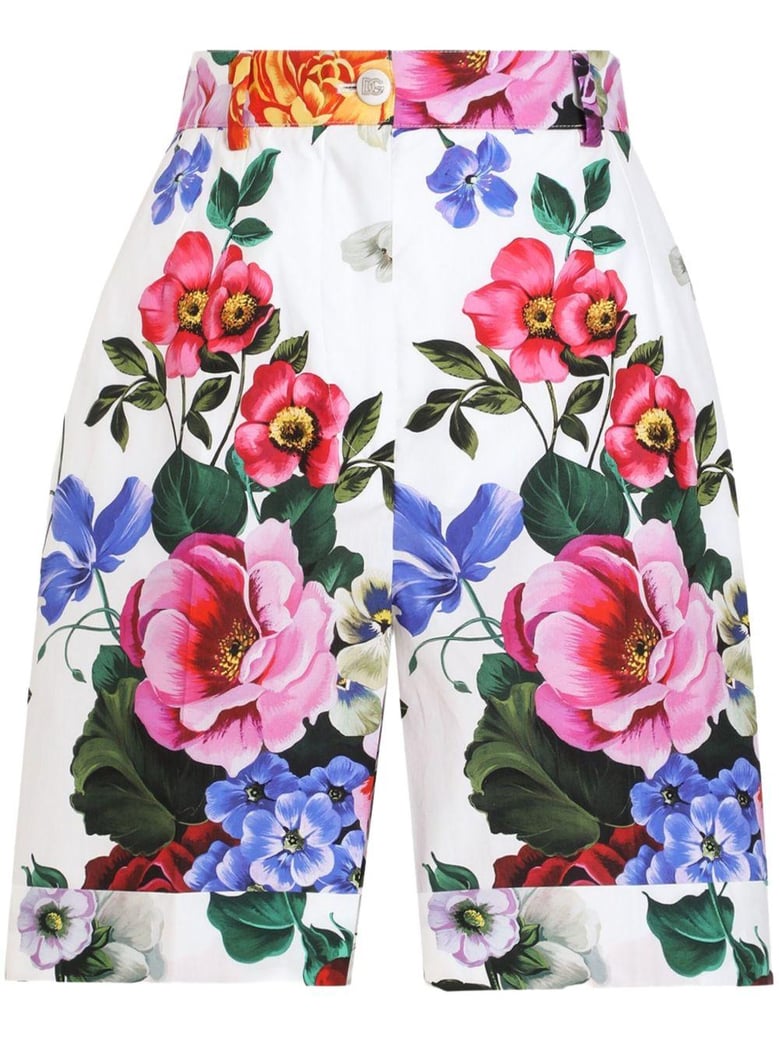 shorts with floral print by Selfnex