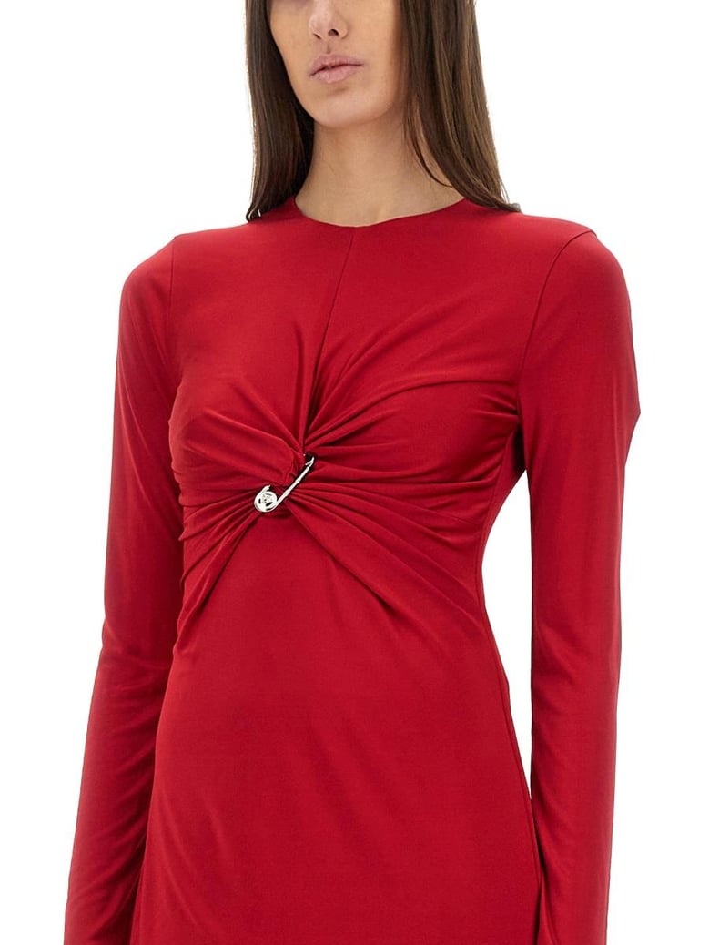 safety pin midi dress by Selfnex