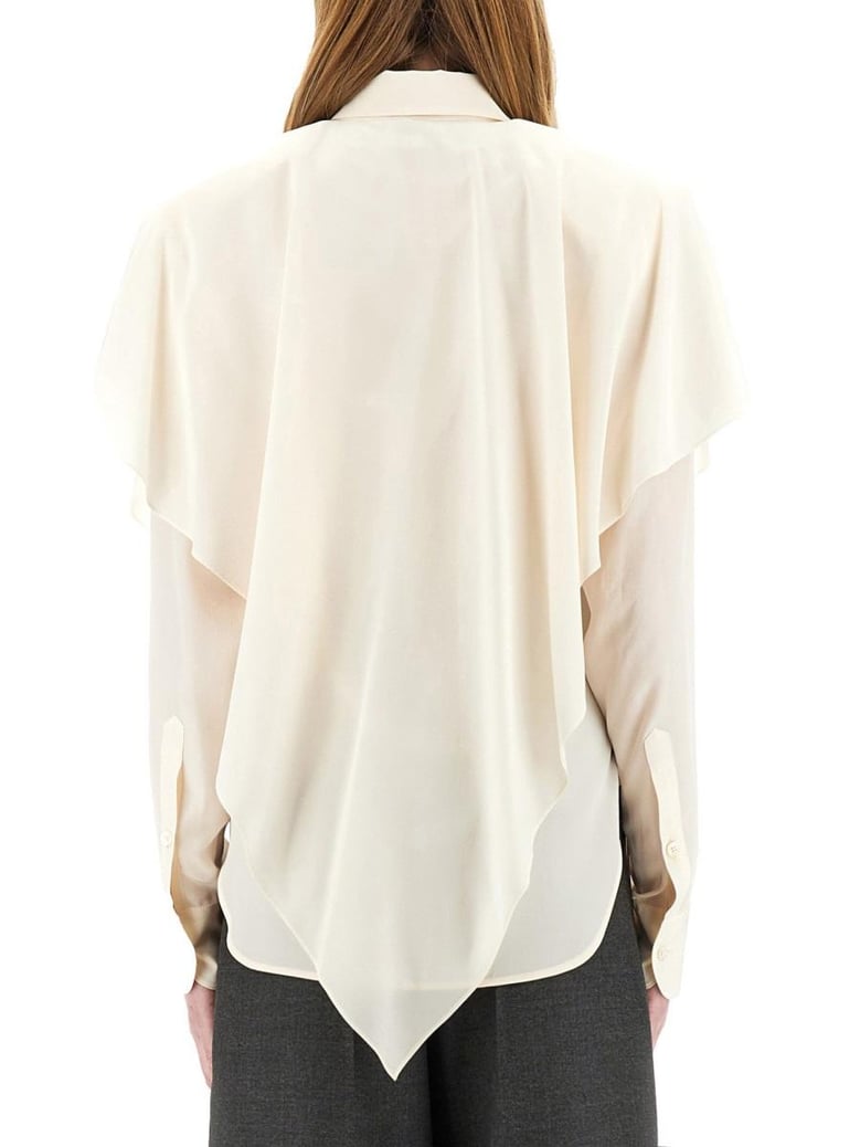 semitransparent shirt with layered panel by Selfnex