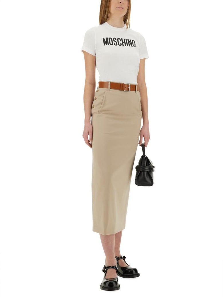 tailored twist long skirt by Selfnex