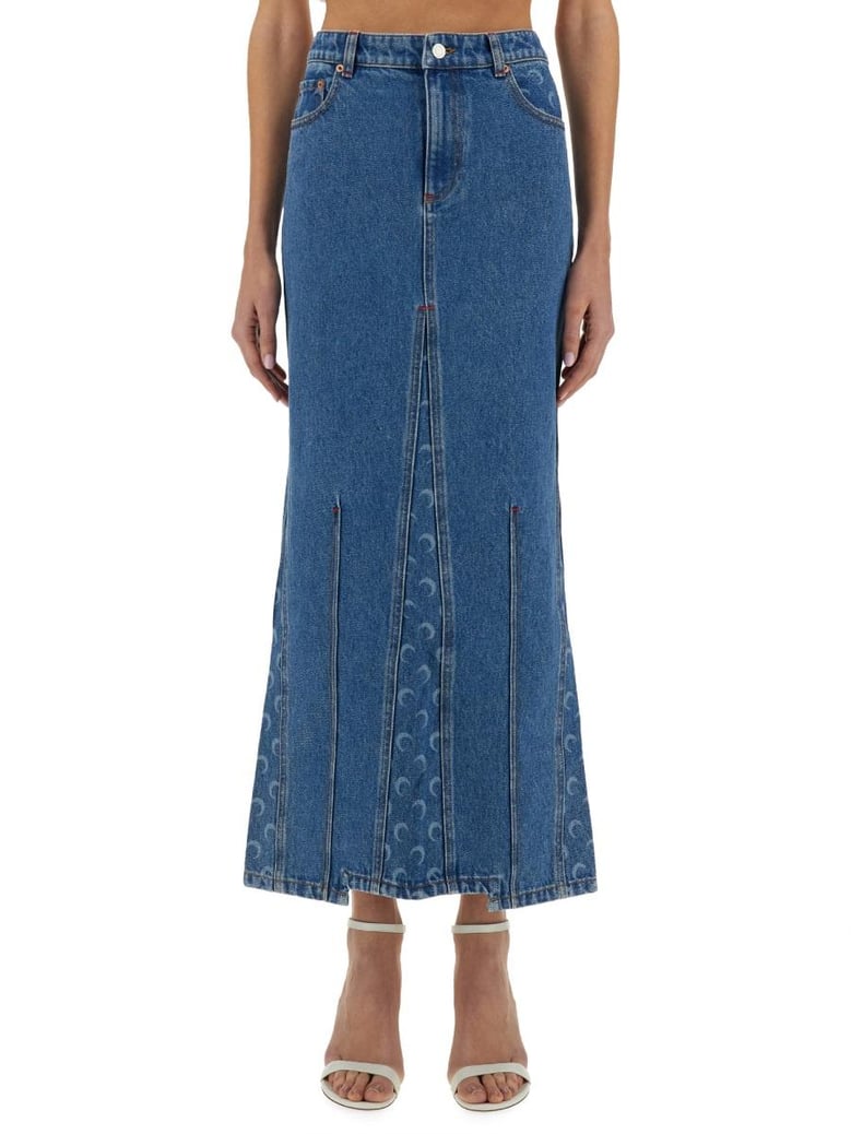 moon laser long skirt by Selfnex