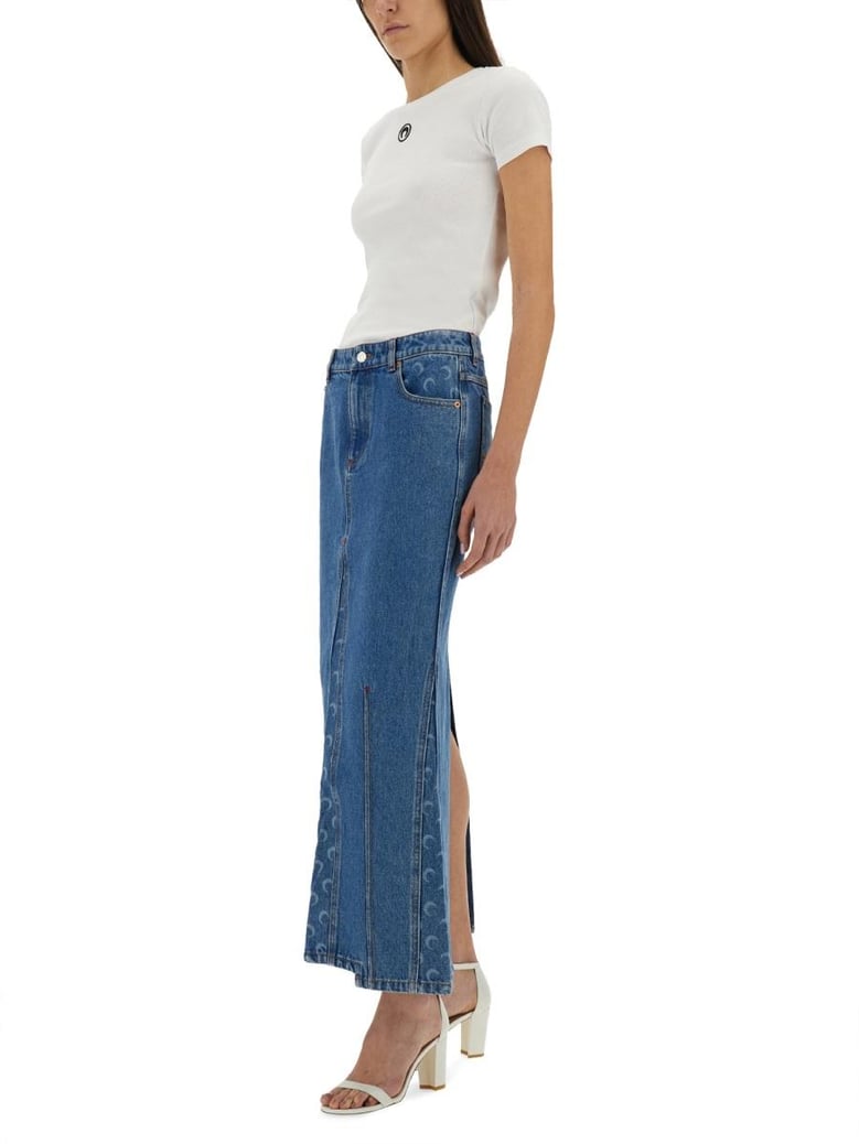 moon laser long skirt by Selfnex