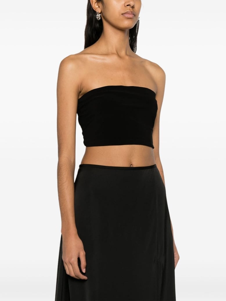 strapless cropped top by Selfnex