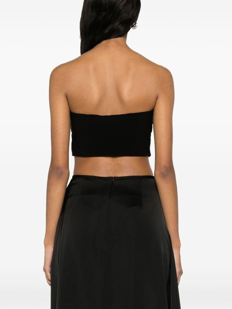 strapless cropped top by Selfnex
