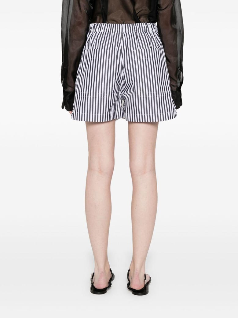 striped cotton shorts by Selfnex