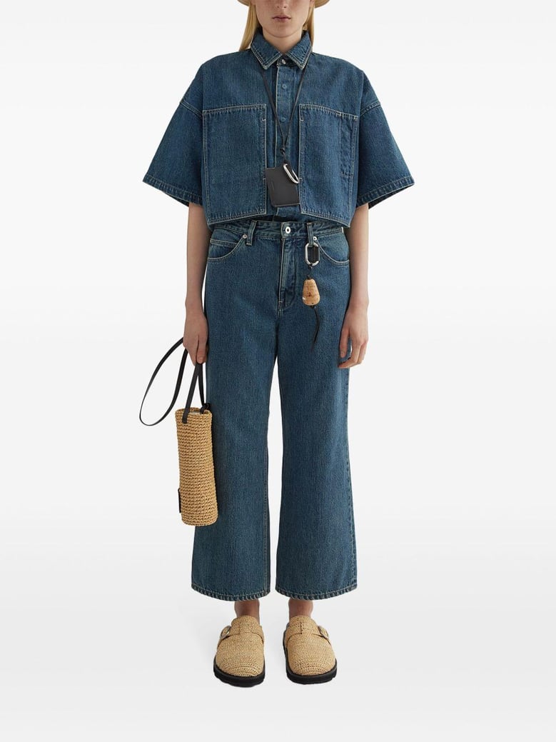 denim wide-leg jeans by Selfnex