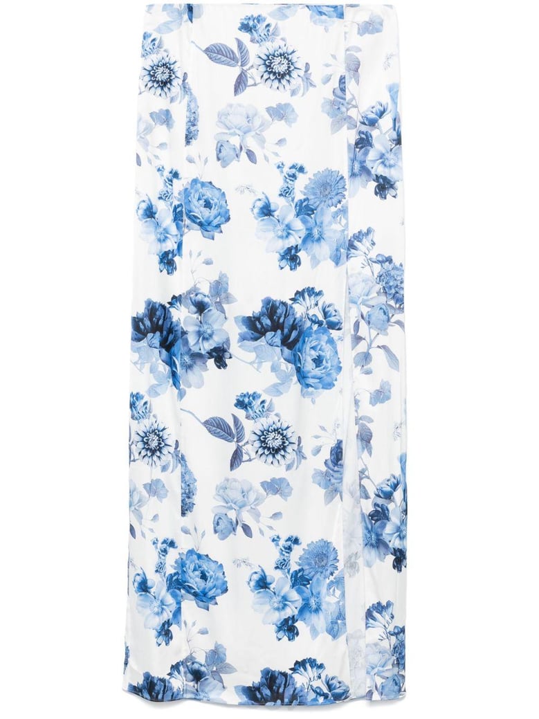 stephine printed long skirt by Selfnex