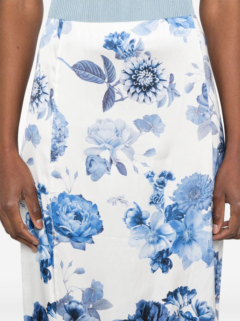 stephine printed long skirt by Selfnex