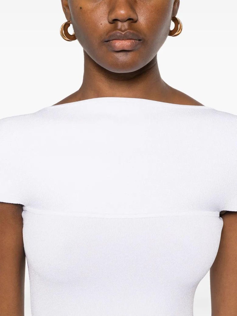 long basile dress with white neckline by Selfnex