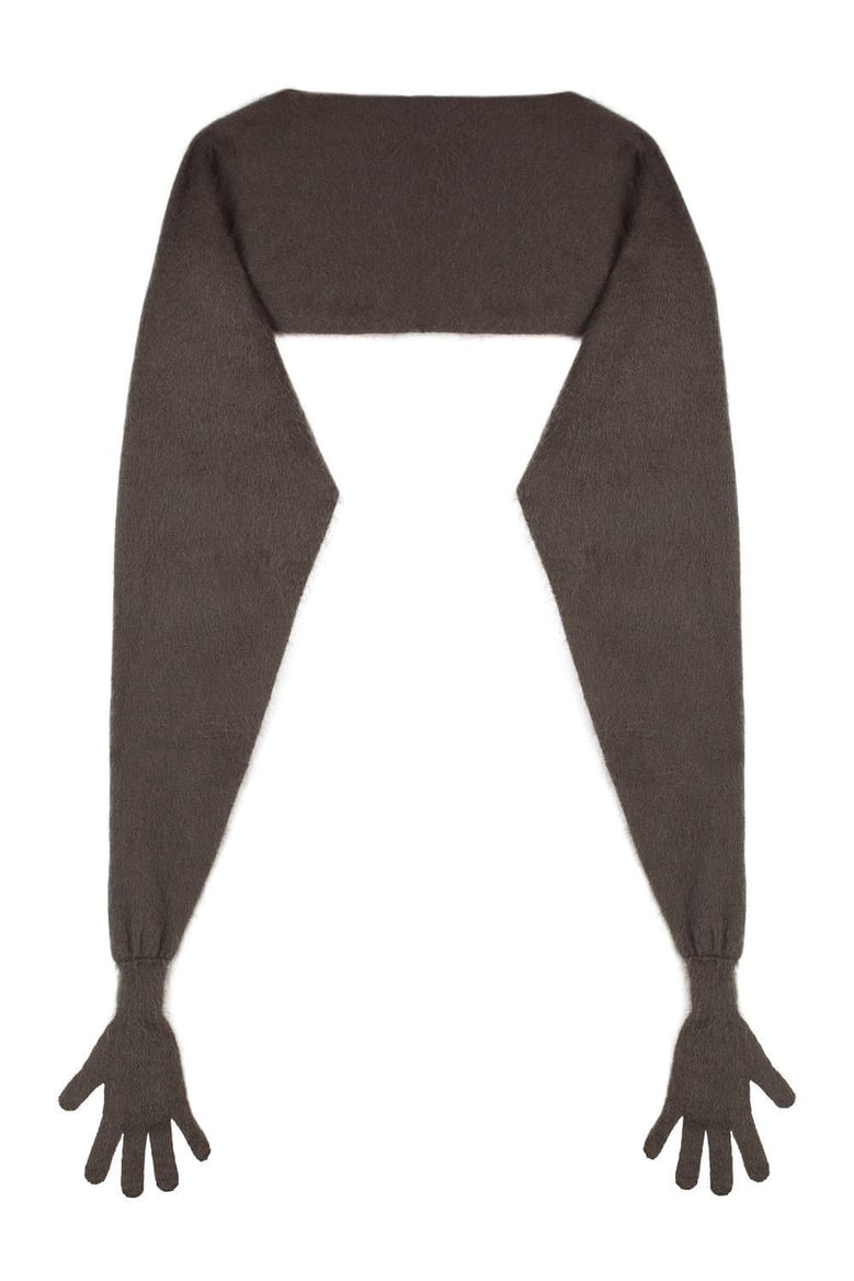 mohair cape coat by Selfnex