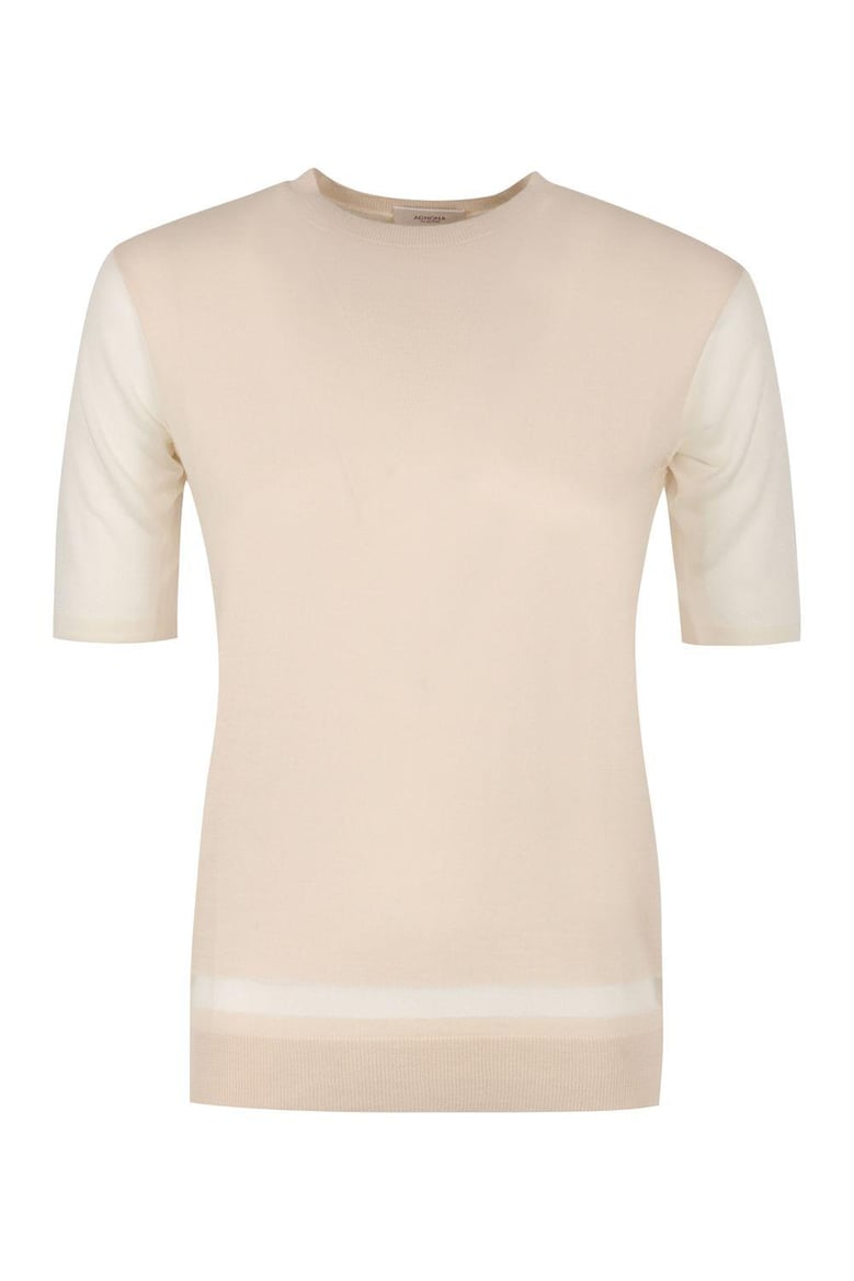 knitted wool-blend top by Selfnex
