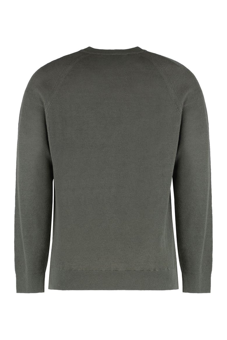 linen-cotton crew-neck sweater by Selfnex