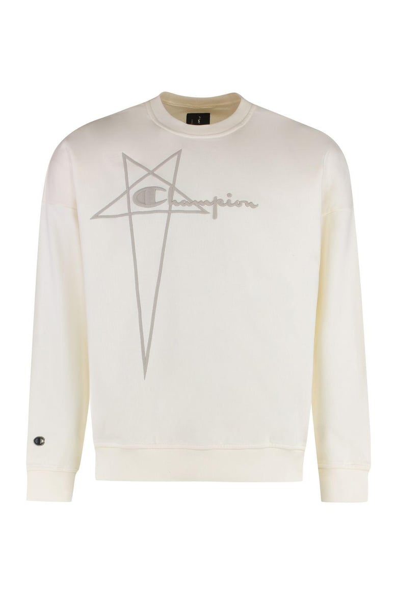 rick owens x champion - cotton crew-neck sweatshirt by Selfnex