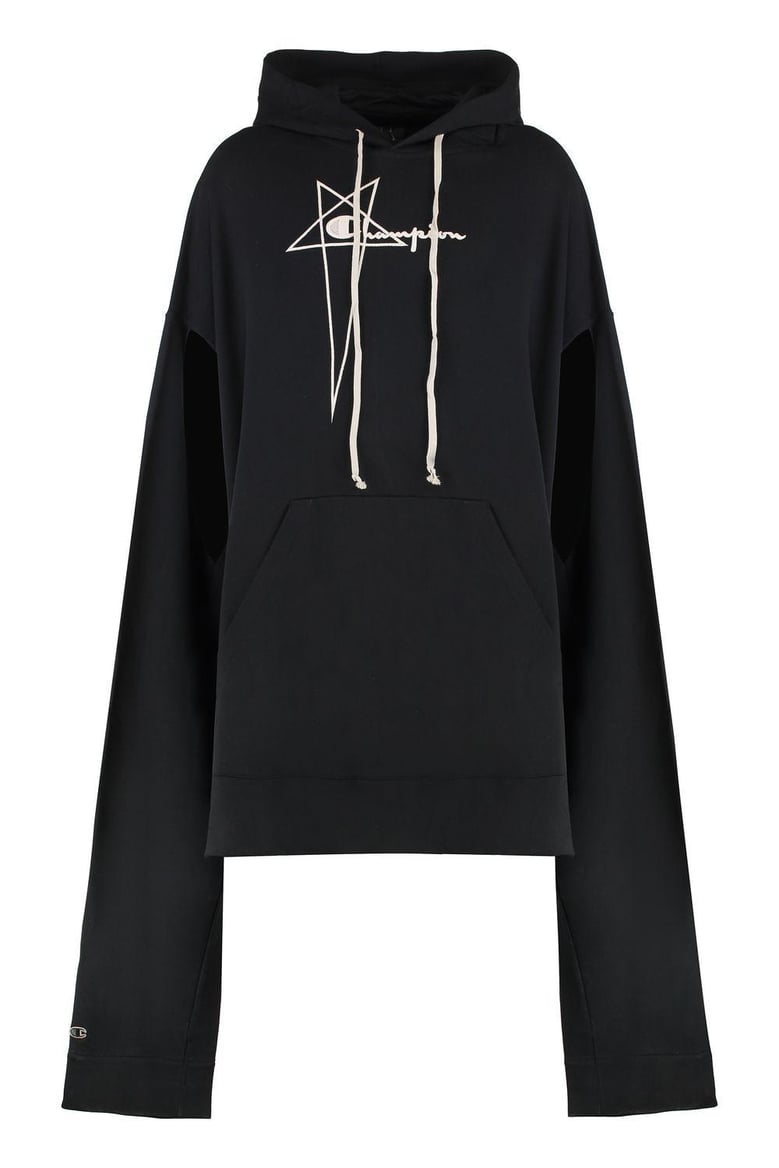 rick owens x champion - flyproof tunic hooded sweatshirt by Selfnex
