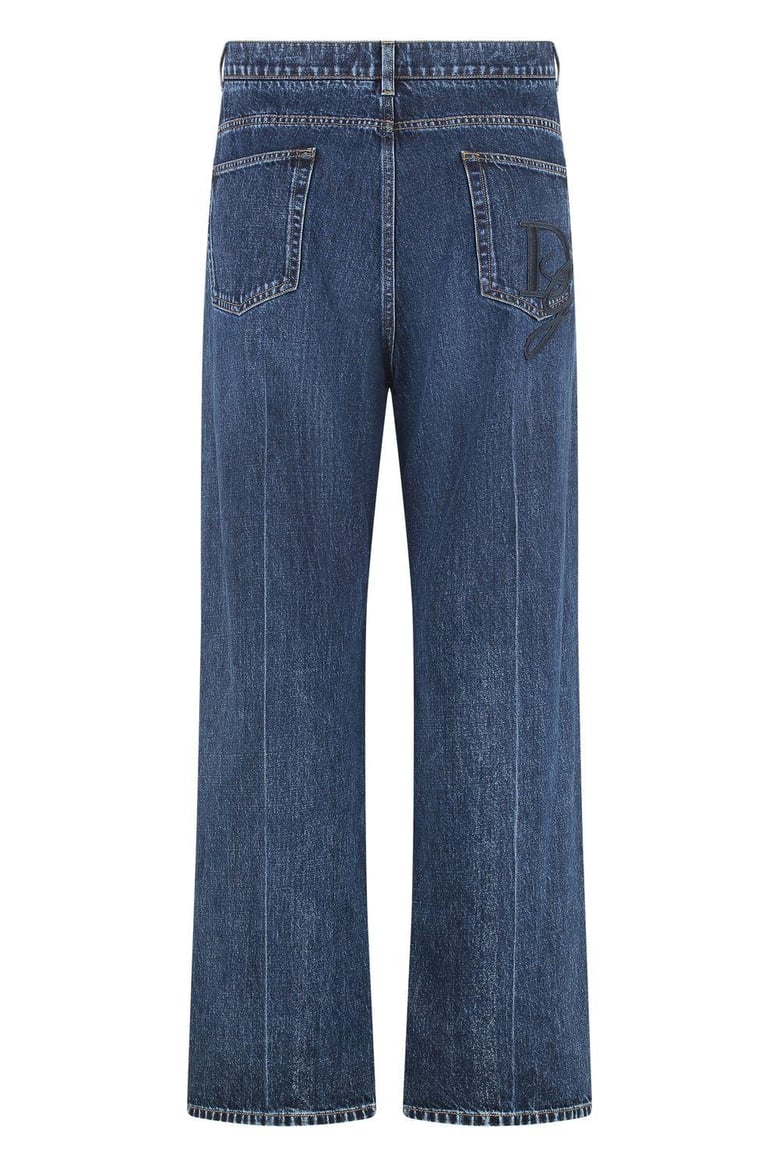 blue oversized cotton jeans by Selfnex