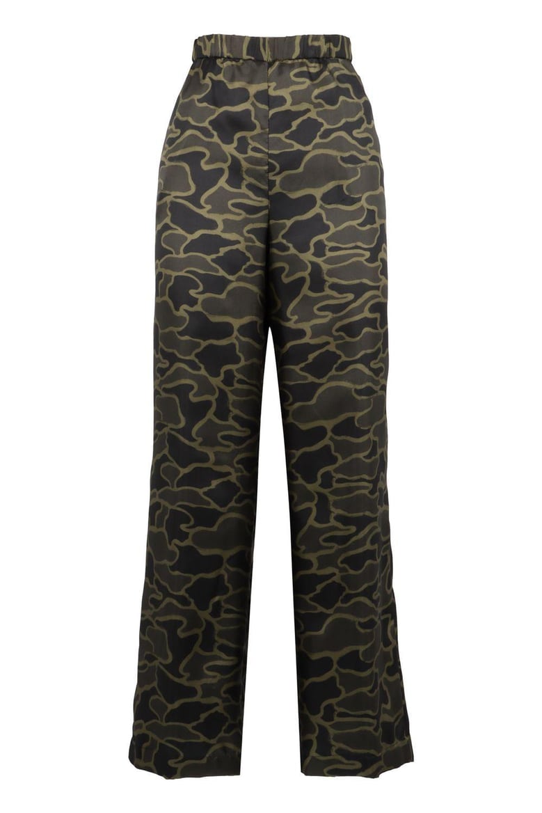printed silk pants by Selfnex