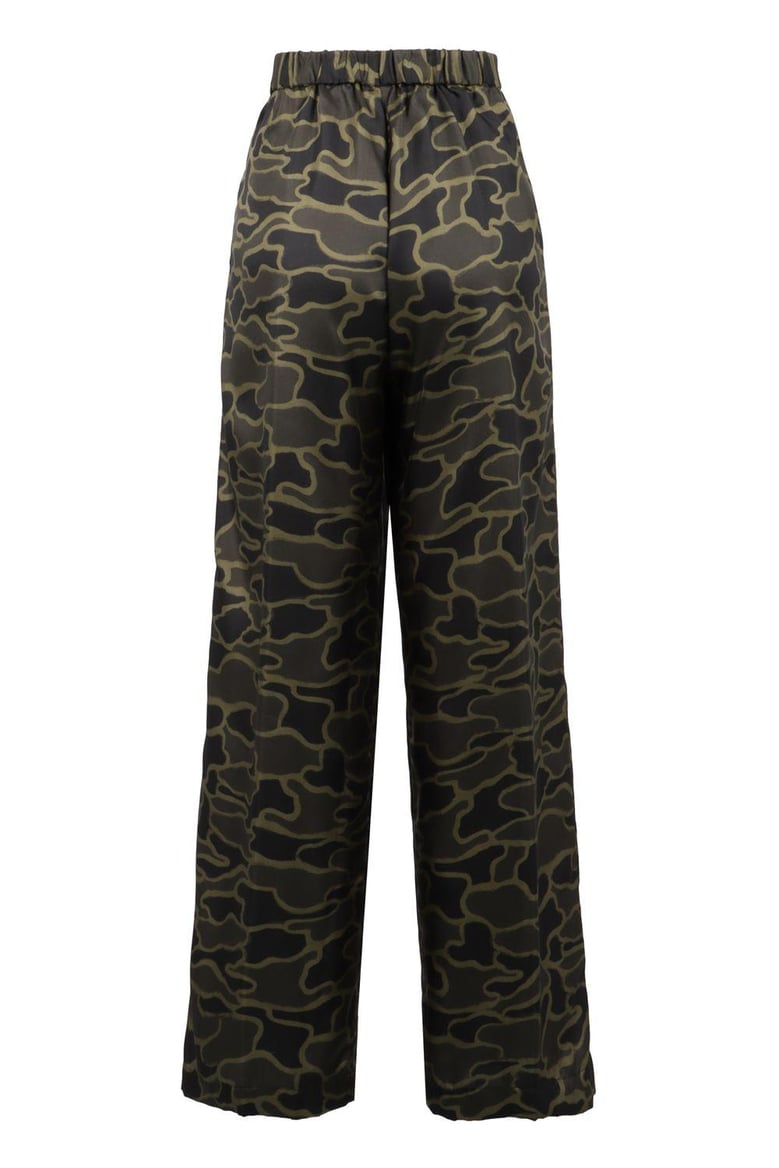 printed silk pants by Selfnex
