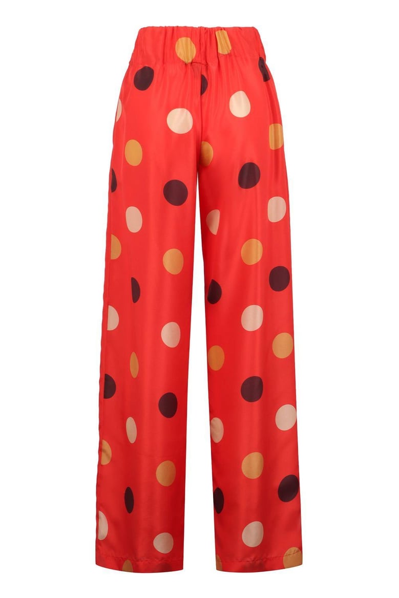 printed silk pants by Selfnex