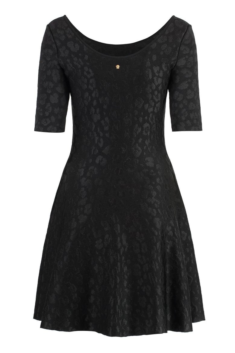 jacquard knit mini-dress by Selfnex