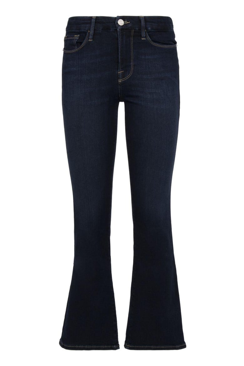 stretch cotton cropped jeans by Selfnex