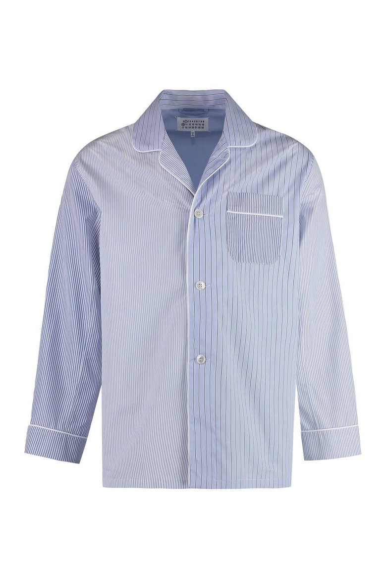 striped cotton pajama shirt by Selfnex