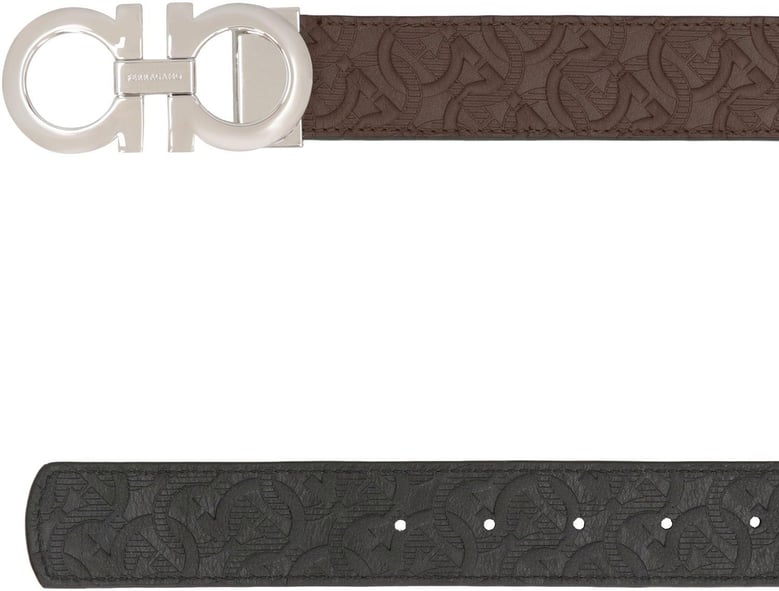 gancini reversible leather belt by Selfnex