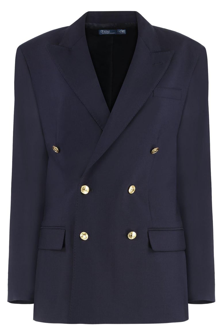 double-breasted wool blazer by Selfnex
