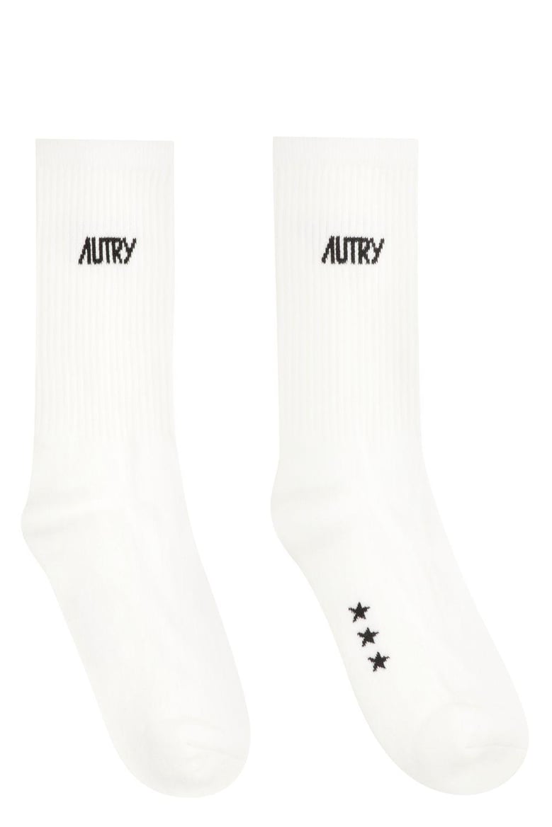 logo cotton blend socks by Selfnex