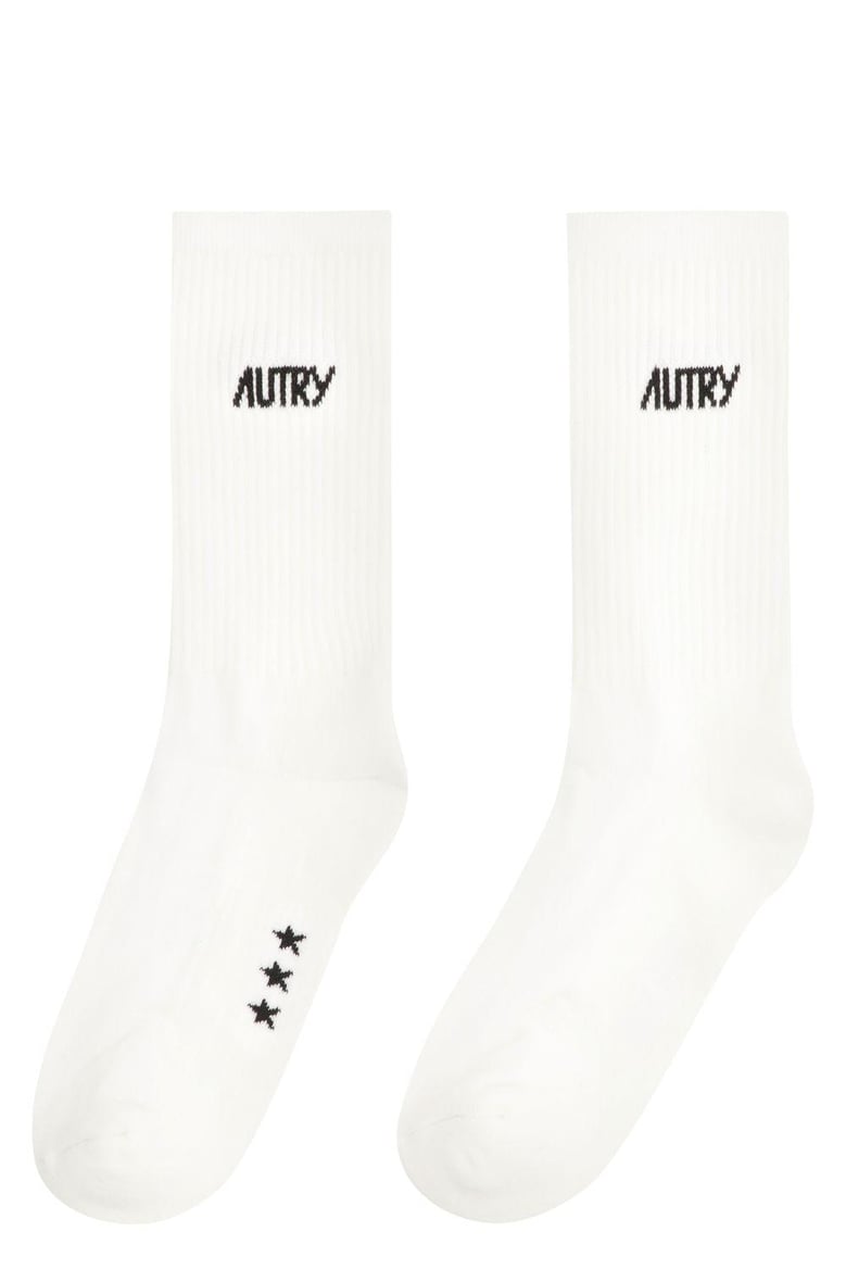 logo cotton blend socks by Selfnex
