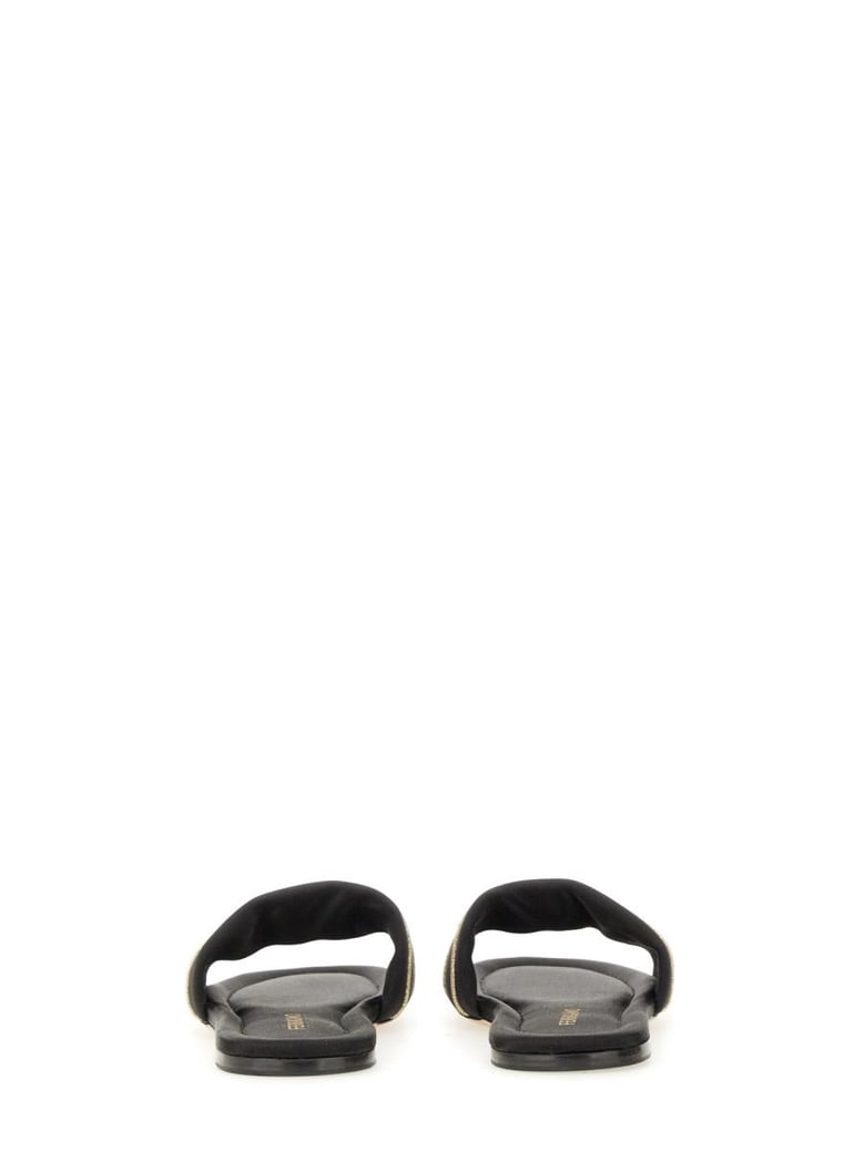 satin mules with logo by Selfnex