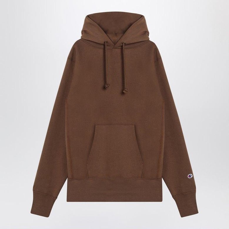 brown cotton hoodie by Selfnex