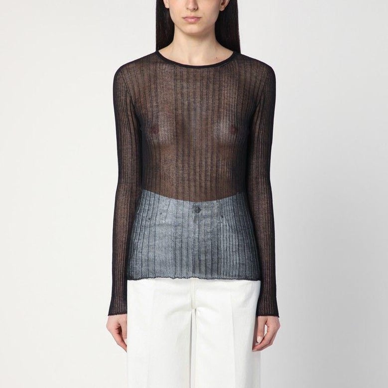 semi-transparent black sweater by Selfnex