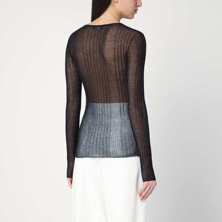 semi-transparent black sweater by Selfnex