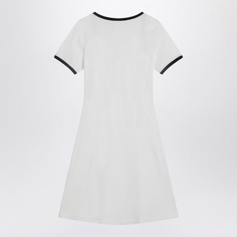 black/white mini dress in cotton by Selfnex