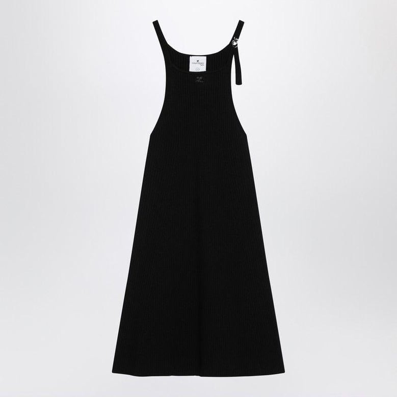 black ribbed mini dress by Selfnex