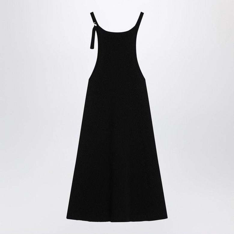 black ribbed mini dress by Selfnex