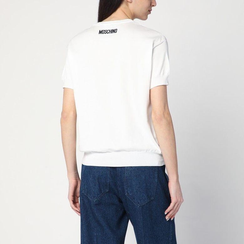 get happy white cotton sweater by Selfnex
