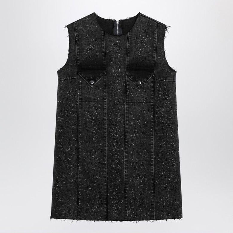 dark grey mini dress in denim by Selfnex
