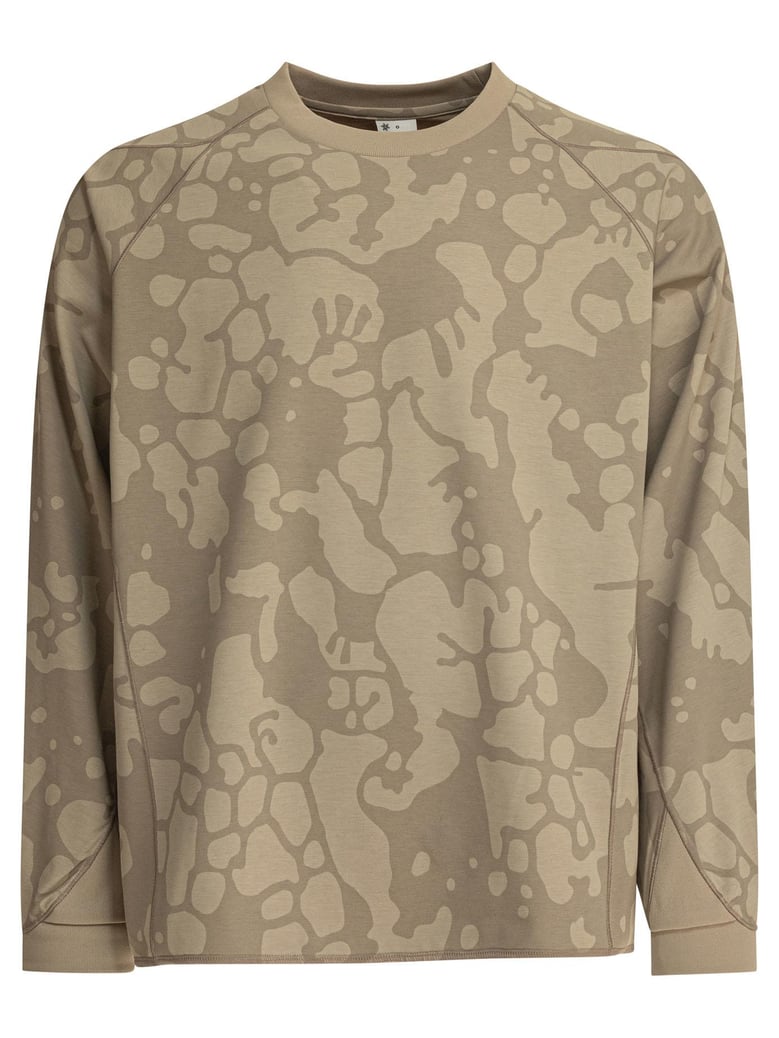 beige polyester elasterell-p sweatshirt by Selfnex
