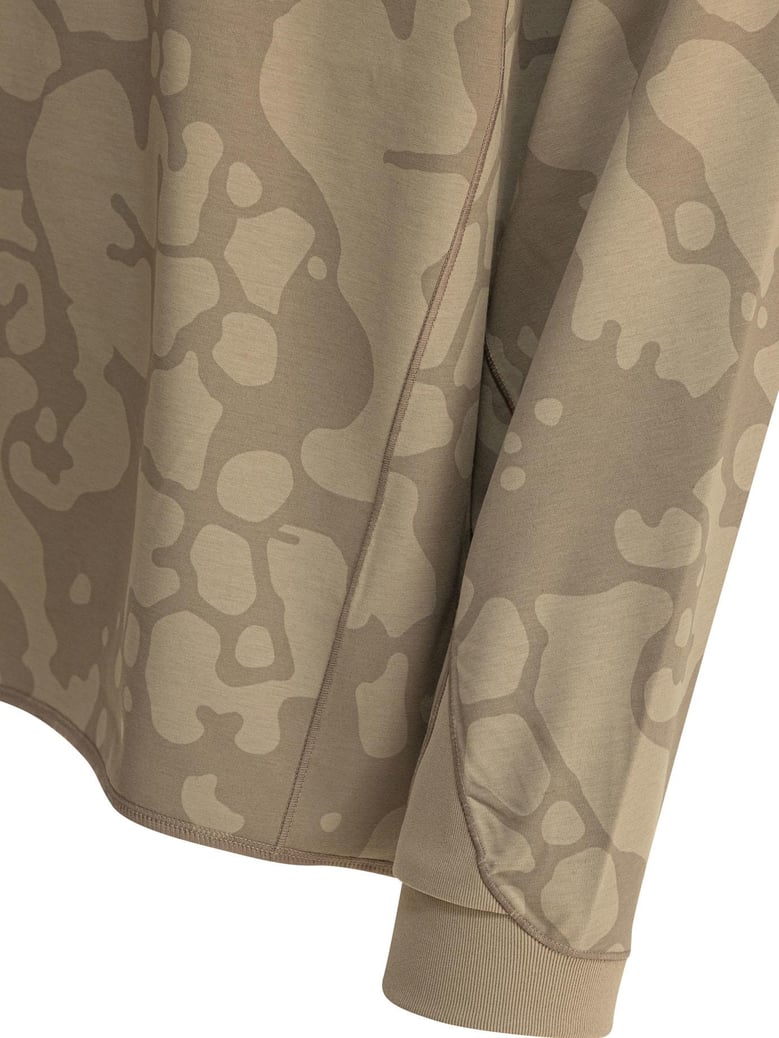 beige polyester elasterell-p sweatshirt by Selfnex