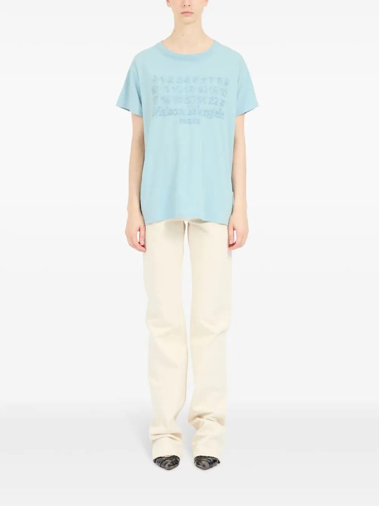 logo print cotton t shirt by Selfnex