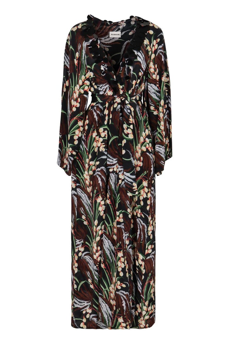 printed crepe dress by Selfnex