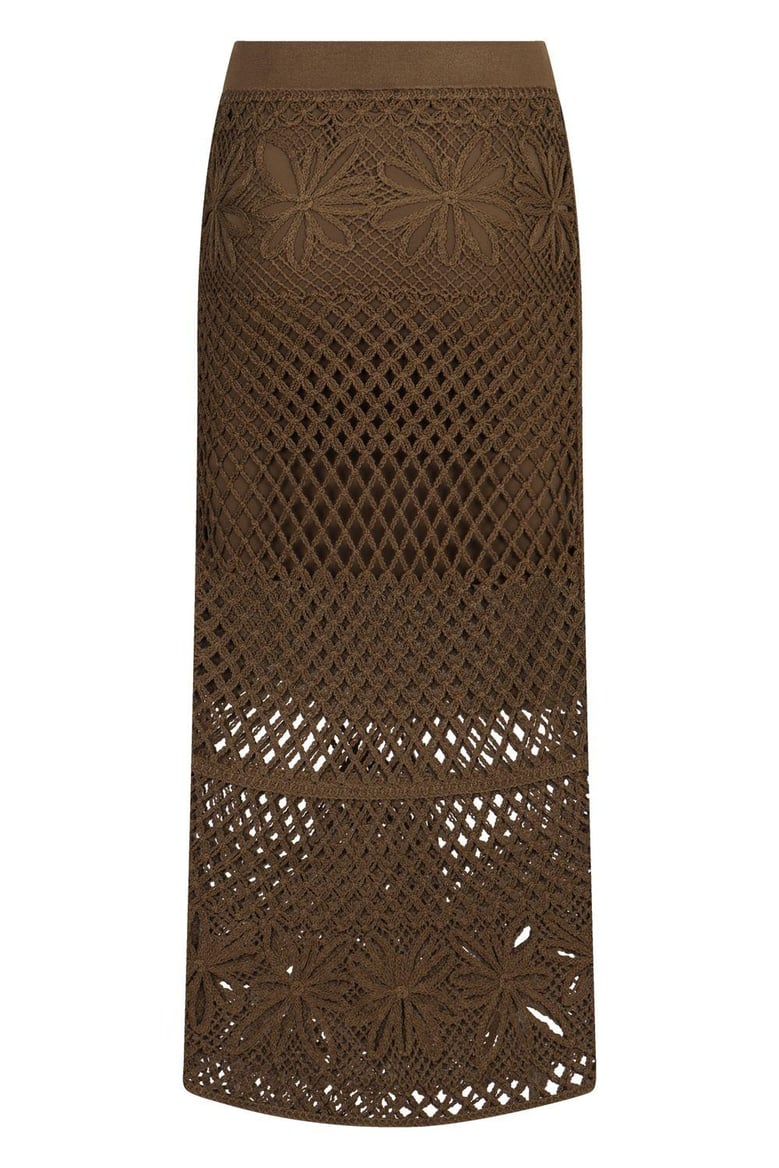 crispo crochet knit skirt by Selfnex