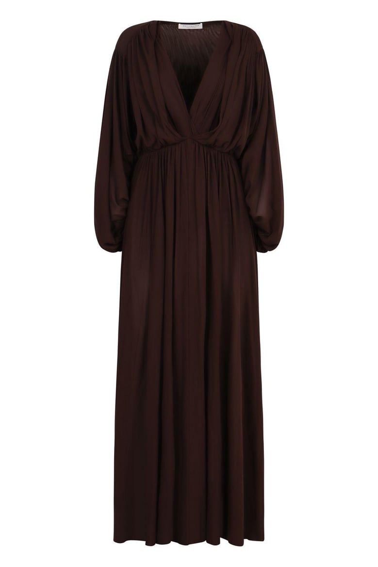 draped long dress by Selfnex