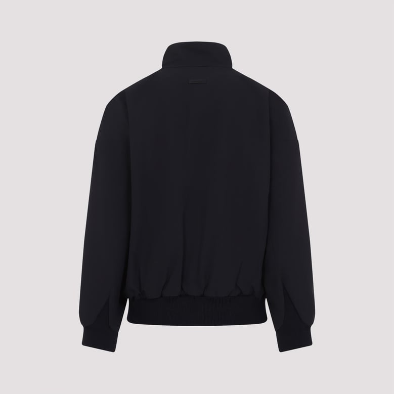 navy blue wool jacket with zip by Selfnex
